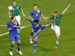 Хорватия лидирует в группе C по результатам первых матчей Евро-2012